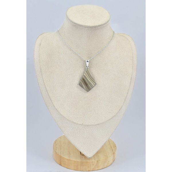 Pendentif trapèze en silex rayé Bijoux en Silex SK23