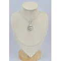Pendentif goutte en Silex à rayures - Bijoux en Silex