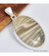 Pendentif oval en Silex à rayures Bijoux en Silex SK23.3