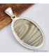 Pendentif oval en Silex à rayures Bijoux en Silex SK23.3