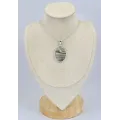 Pendentif oval en Silex à rayures - Bijoux en Silex