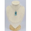 Pendentif rectangulaire Turquoise avec Pyrite Bijoux en Turquoise Iranienne (Nishapur) SK24.1