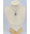 Pendentif goutte Turquoise avec Pyrite Bijoux en Turquoise Iranienne (Nishapur) SK24.2