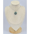 Pendentif rond Turquoise avec Pyrite Bijoux en Turquoise Iranienne (Nishapur) SK24.3