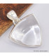 Pendentif Cristal de roche cabochon triangulaire 