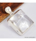Pendentif carré Cristal de Roche cabochon 