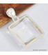 Pendentif carré Cristal de Roche cabochon 
