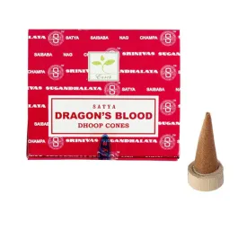 Encens cônes Sang du Dragon - Cône d’encens tibétain pour méditation