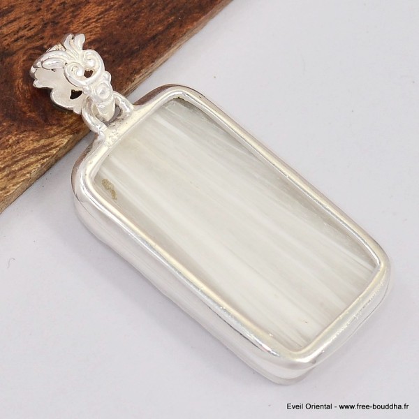 Gros Pendentif Scolecite blanche brute Bijoux en Scolecite SK27