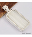 Gros Pendentif Scolecite blanche brute Bijoux en Scolecite SK27
