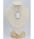 Gros Pendentif Scolecite blanche brute Bijoux en Scolecite SK27