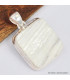 Pendentif Scolecite blanche brute carré