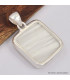 Pendentif Scolecite blanche brute carré