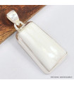 Pendentif Scolecite blanche trapèze 
