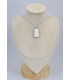 Pendentif Scolecite blanche trapèze 