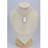 Pendentif Scolecite blanche trapèze 
