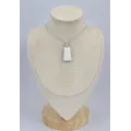 Pendentif Scolecite blanche trapèze - Bijoux en Scolecite