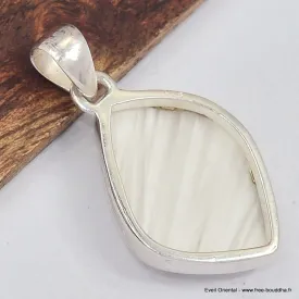 Pendentif Scolecite blanche forme libre - Pendentifs pierres naturelles