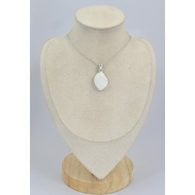 Pendentif Scolecite blanche forme libre Pendentifs pierres naturelles SK27.3