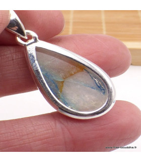Pendentif goutte Quantum Quattro bleu vert Pendentifs pierres naturelles XV2.3