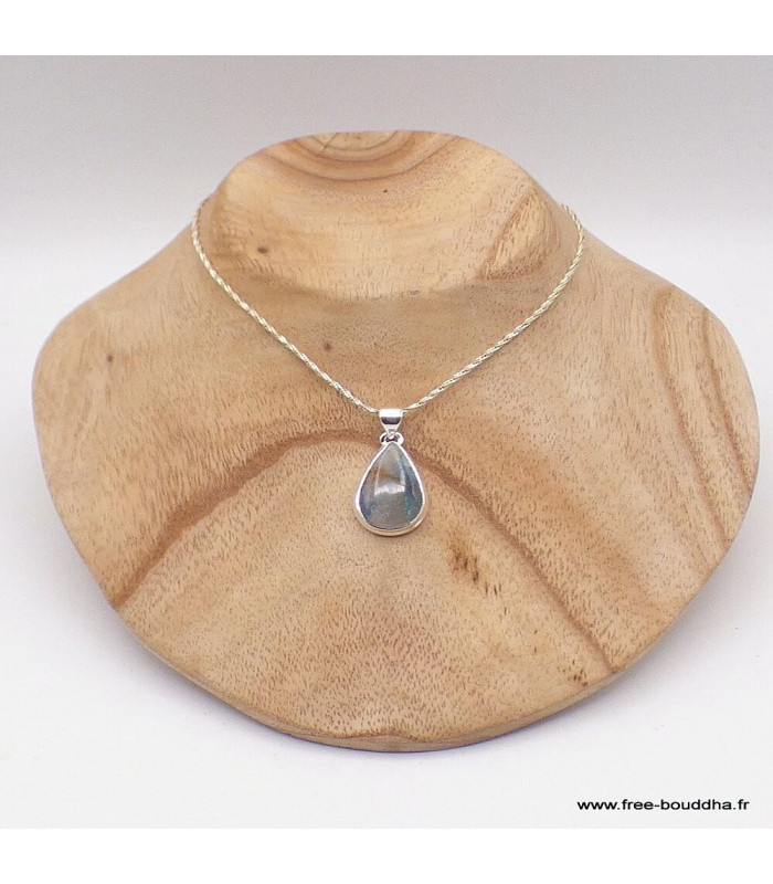 Pendentif goutte Quantum Quattro bleu vert Pendentifs pierres naturelles XV2.3