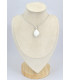 Pendentif en Scolecite blanche forme libre