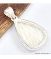 Pendentif en Scolecite blanche forme goutte 