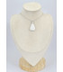 Pendentif en Scolecite blanche forme goutte 