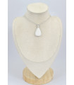 Pendentif en Scolecite blanche forme goutte 