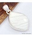 Pendentif Scolecite blanche forme libre Pendentifs pierres naturelles SK27.3
