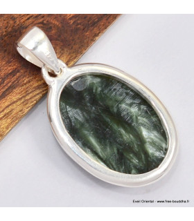 Pendentif oval en Séraphinite 