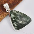 Pendentif Séraphinite asymétrique de Russie - Bijoux en Séraphinite