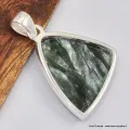 Pendentif Séraphinite asymétrique de Russie - Bijoux en Séraphinite