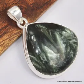 Pendentif goutte en Séraphinite - Bijoux en Séraphinite