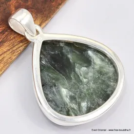 Pendentif goutte en Séraphinite - Bijoux en Séraphinite