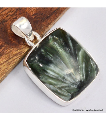Pendentif carré en Séraphinite 
