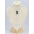 Pendentif carré en Séraphinite - Bijoux en Séraphinite