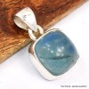 Pendentif carré en Fluorite bleue