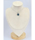 Pendentif carré en Fluorite bleue 