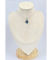 Pendentif carré en Fluorite bleue 