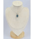 Pendentif Fluorite bleue rectangulaire 