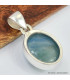 Pendentif Fluorite bleue verte ovale 