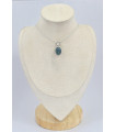 Pendentif oval Fluorite bleue verte 