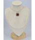 Pendentif carré en Oeil de Tigre rouge facetté 