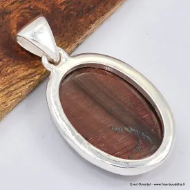 Pendentif oval Oeil de Taureau - Bijoux en Oeil de Taureau