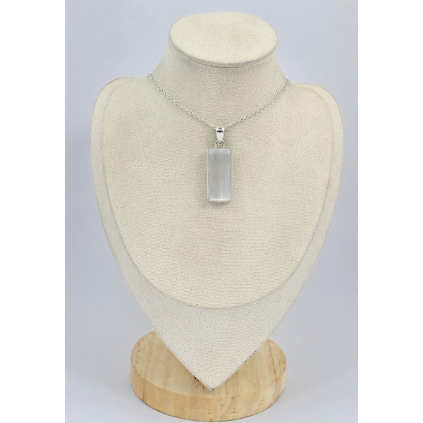 Pendentif long en Sélénite 