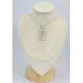 Pendentif long en Sélénite - Bijoux en Sélénite