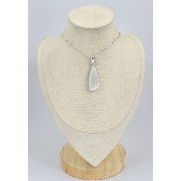 Pendentif asymétrique en Sélénite 