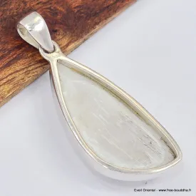 Pendentif Sélénite forme libre - Bijoux en Sélénite