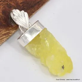 Pendentif moderne Brucite jaune - Bijoux en Brucite
